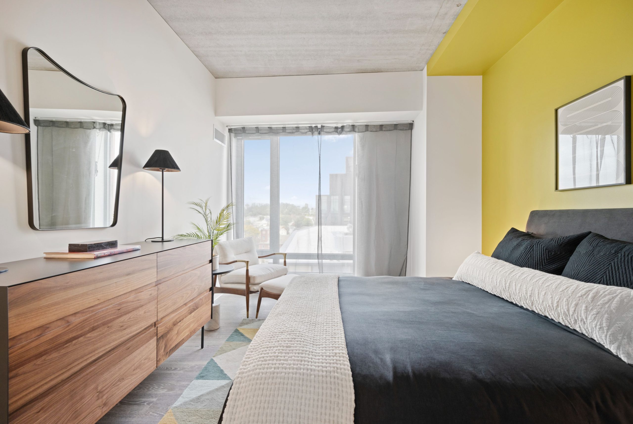Bedroom in Two Bedroom Den Model Apartment