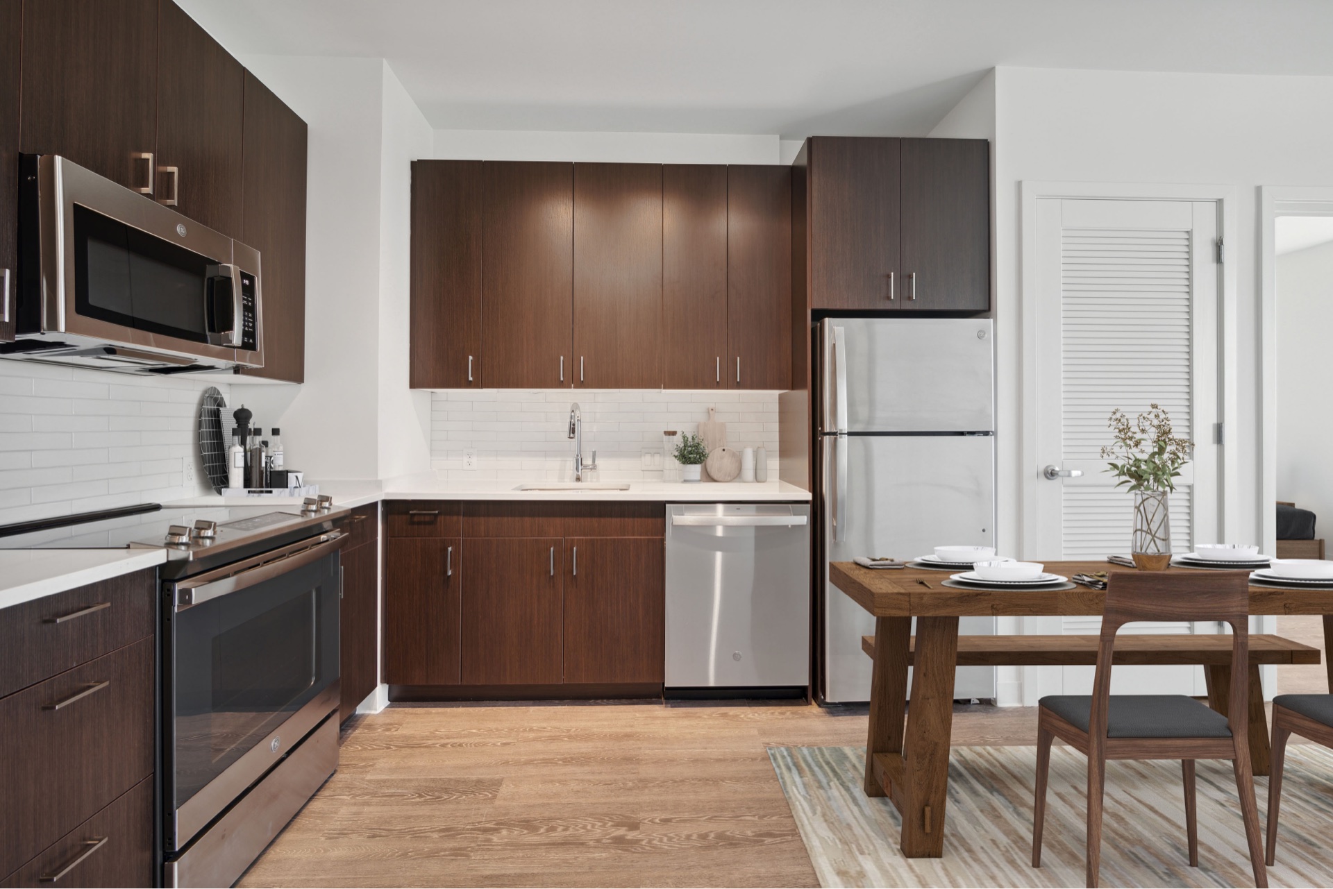 Virtual Staging of Kitchen in Vacant Unit