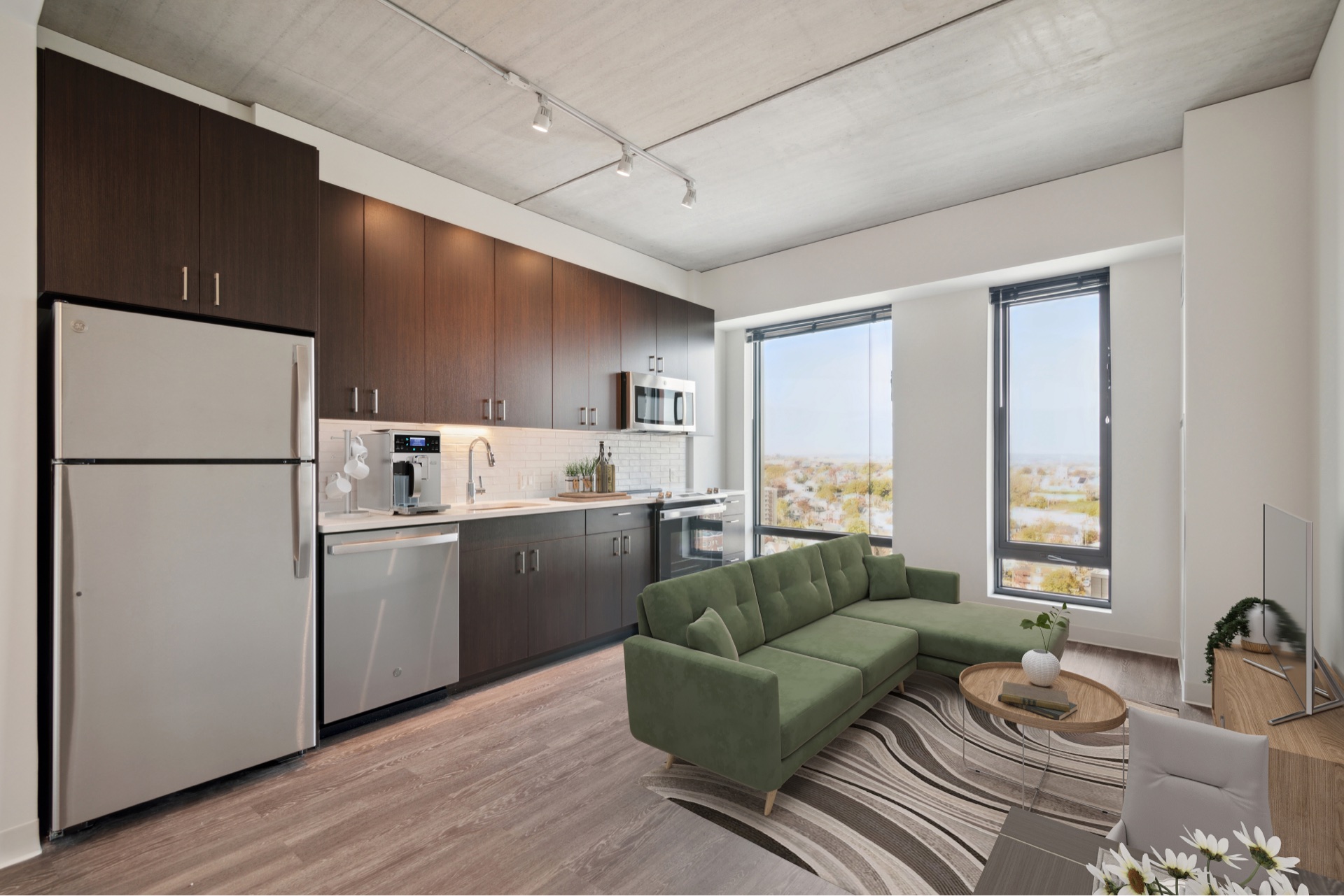 Virtual Staging of Kitchen in Vacant Unit